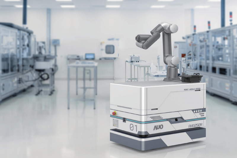 尊龙·Z6整合AI人工智慧、IoT物聯網與Cloud雲端平台服務，開發模組化AMR 250M自主移動機器人，滿足多元自動化生產需求，在智慧工廠中扮演著串接和搬運的角色